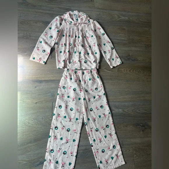 Janie and Jack Pink Starry Pajama Set