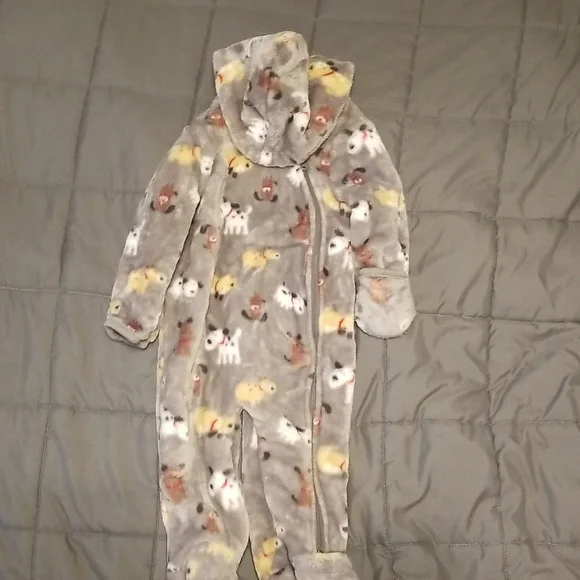 Baby Grand Fleece Footed PJs with Hood