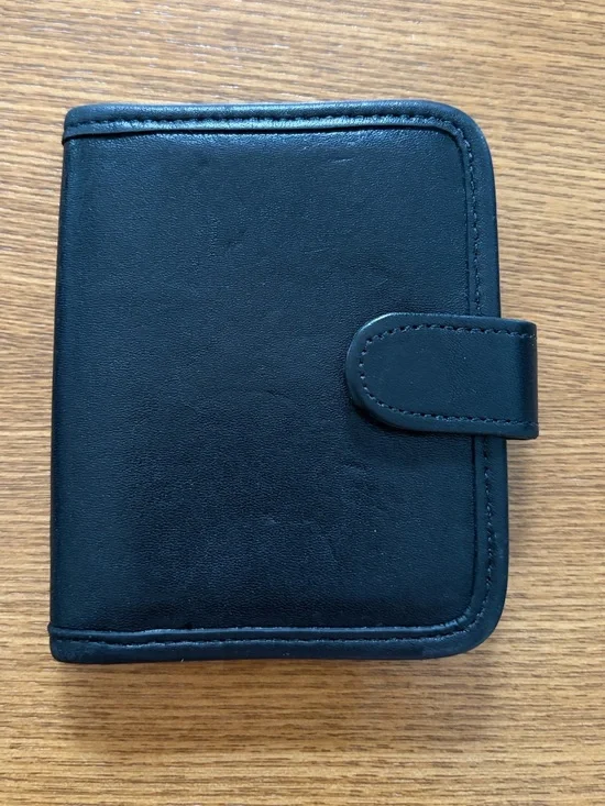 Rare Vintage Coach Black Leather Bifold Wallet Tab Closure Pocket Wallet