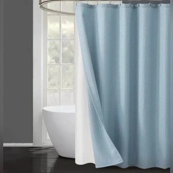 Essential Spa Shower Curtain Set 4 New Blue
