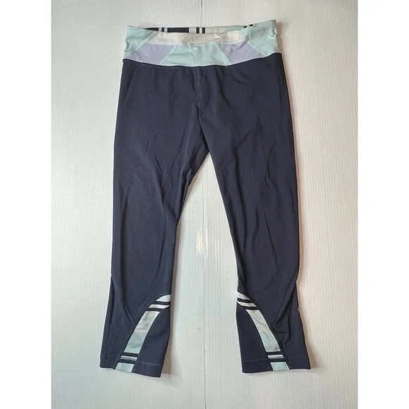Lululemon Run: Inspire Crop II Leggings Cadet Blue Size 6
