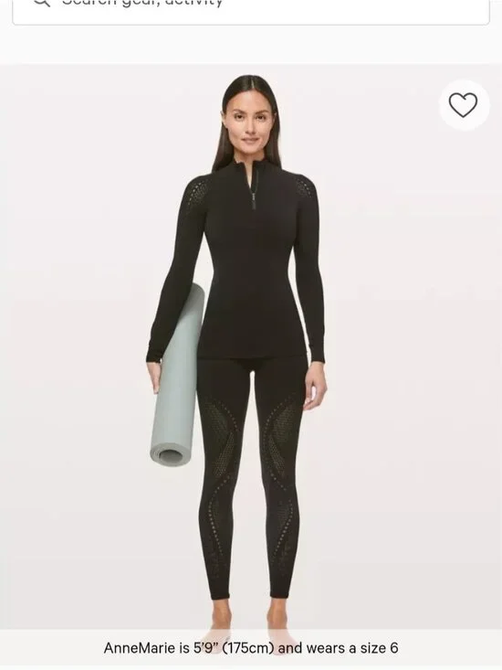 Lululemon Reveal 1/2 Zip *Mindful Motion In Black