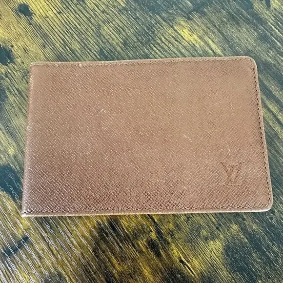 Louis Vuitton Bifold Agenda Notebook Holder Wallet Brown Leather Authenticated
