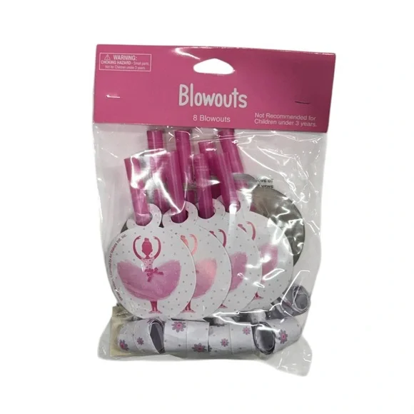Creative Converting bag of 8 party blowouts brand new in packaging never opened!