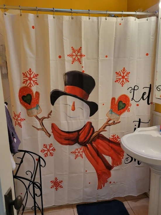 ⛄️Snowman Shower Curtain