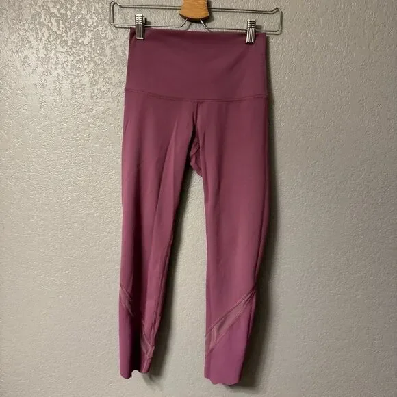 Lululemon Wunder Under Scalloped Hem Fold Over Waist Leggings Size 2(?)