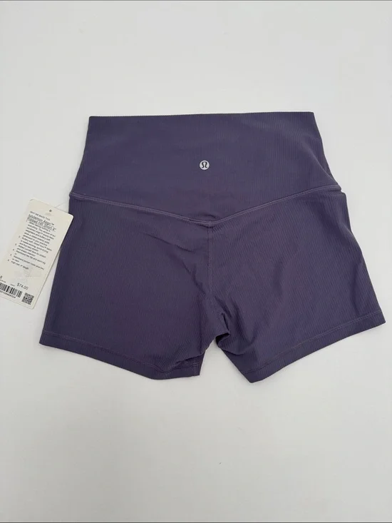 lululemon athletica High-Waist Ribbed Deep Purple Shorts