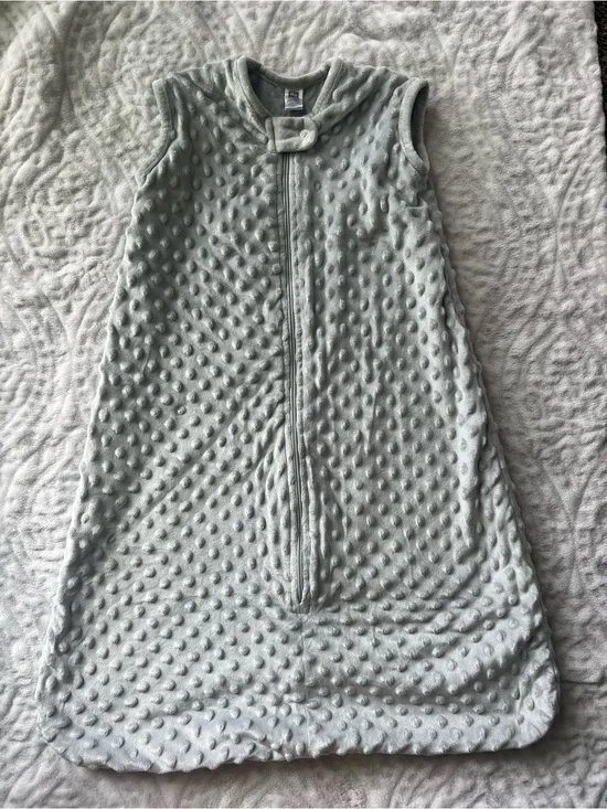 HB Soft Textured Sleeveless Baby Sleep Sack - Light Gray | Size 12-18 Month