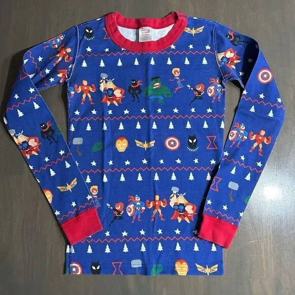 Hanna Andersson size 12 Marvel Long John Pajama TOP ONLY