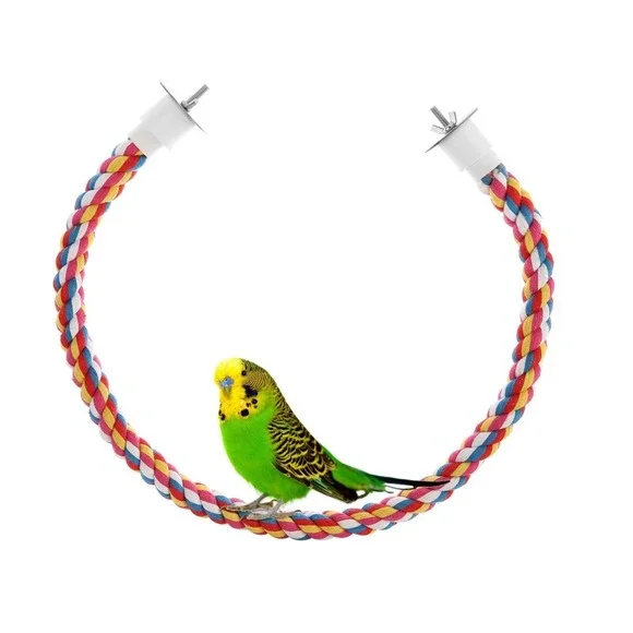 Bird Rope Perches,Parrot Toys Rope‎ Bungee Bird Toy (33 Inches) [1 Pack] NEW