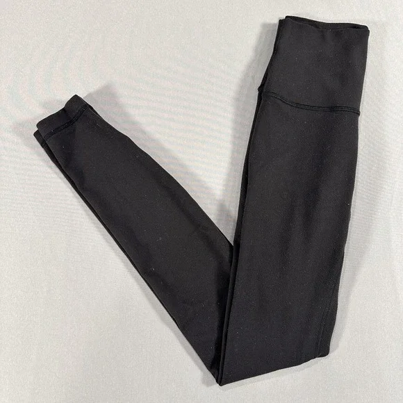 Lululemon Leggings Womens 2 Black High Rise Ankle Yoga Athletic Gym Workout
