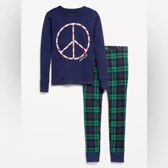Gender-Neutral Graphic Snug-Fit Pajama Set for Kids