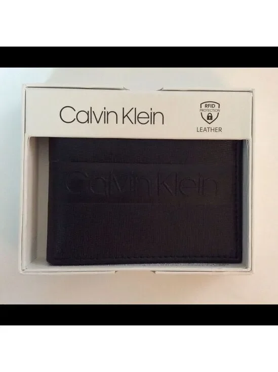 Calvin Klein Men’s Black Leather Wallet RFID