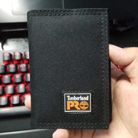 Timberland PRO Men's Cardura Nylon RFID Trifold Wallet with ID Window