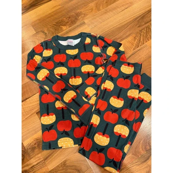 Hanna Andersson‎ Kids Organic Cotton Pajamas Set Apples Size US 8 fall school