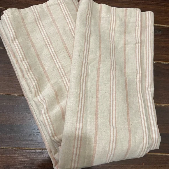 Hearth & Hand with Magnolia Cream Vertical Stripe Shower Curtain W 12 Hookes