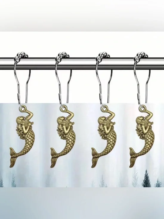 12pcs Mermaid Shower Curtain Rings.