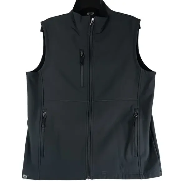 Storm Creek Trailblazer Softshell Vest Mens Medium Charcoal Gray Performance Zip