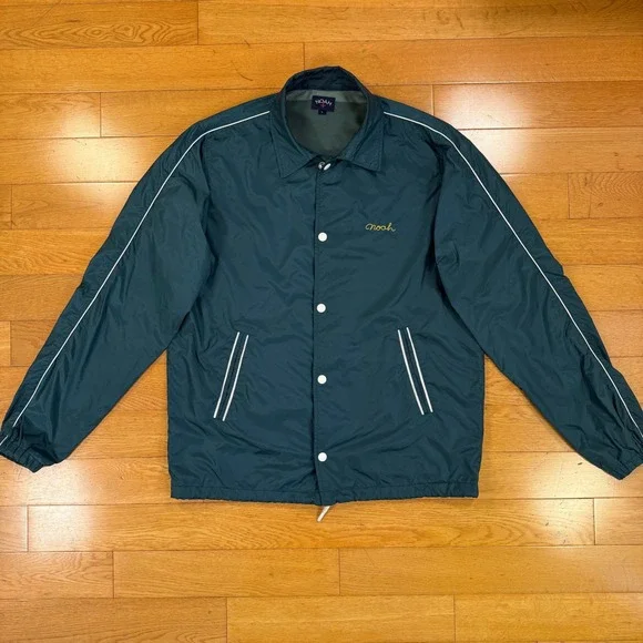 Noah Mens Large Teal Blue Nylon Mesh Lined Coaches Jacket