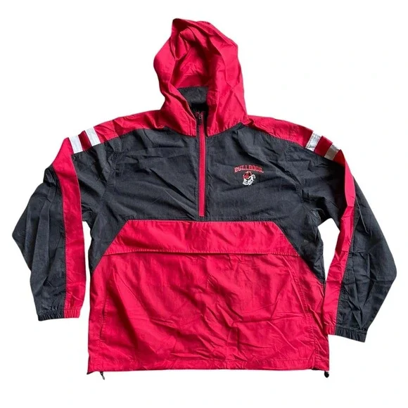 Georgia Bulldogs Windbreaker‎ Jacket Mens Large College NCAA Football Hooded Red