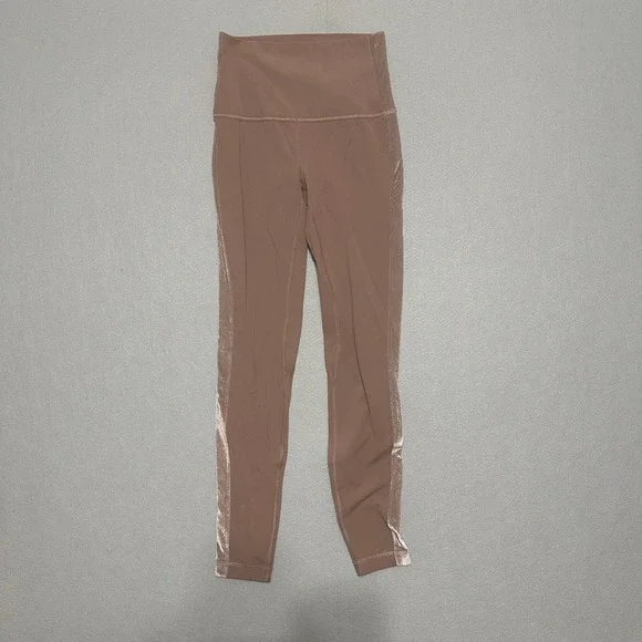 Lululemon Wunder Under High-Rise Tight Velvet Stripe Mauve Rosewood Womens 6