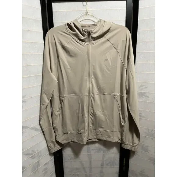 NWT Fabletics Men’s The One Jacket XS Brutalist Khaki Quick-Dry‎ Lightweight Zip