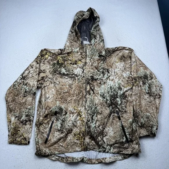 Cabela's ZONZ Western Jacket Mens XL Camo Hooded Full Zip Waterproof Hunting