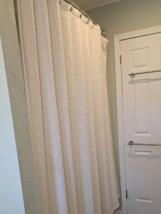 Better Homes And Gardens White Textured Shower Curtain Panel