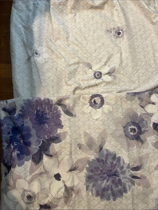 Floral Purple Shower Curtain - Elegant Watercolor Blooms