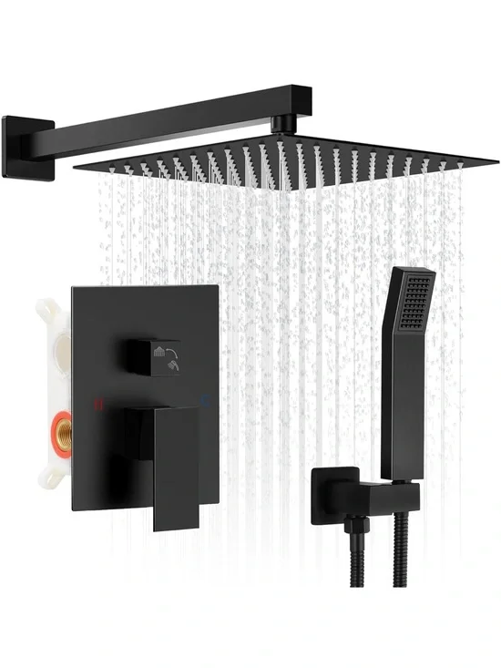Black Shower Faucet Set 10