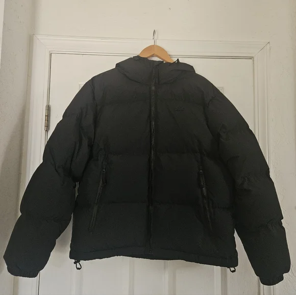 Lacoste Black Down Winter Hooded Puffer Jacket