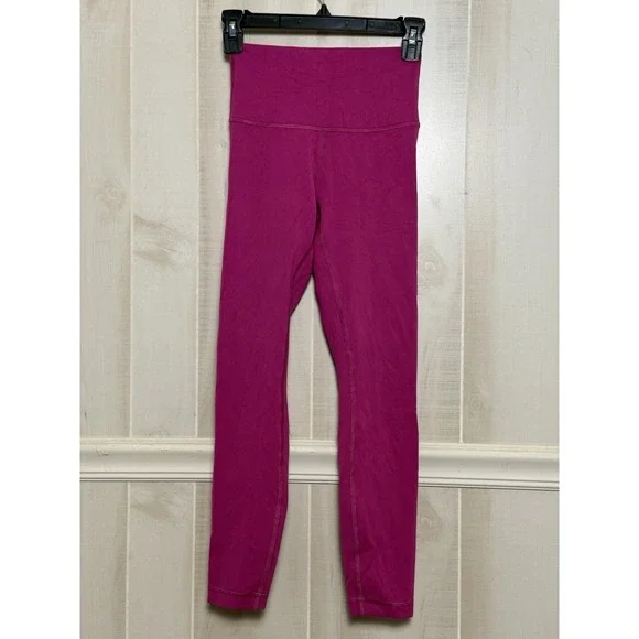 Lululemon Women Activewear Pants 4 Pink‎ Wunder Train High-Rise Tight 28
