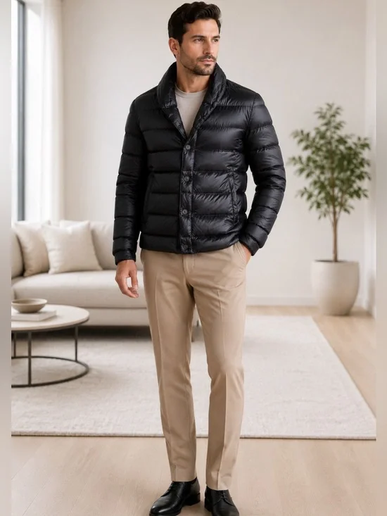 RLX Ralph Lauren Black Quilted Down Puffer Jacket Size M