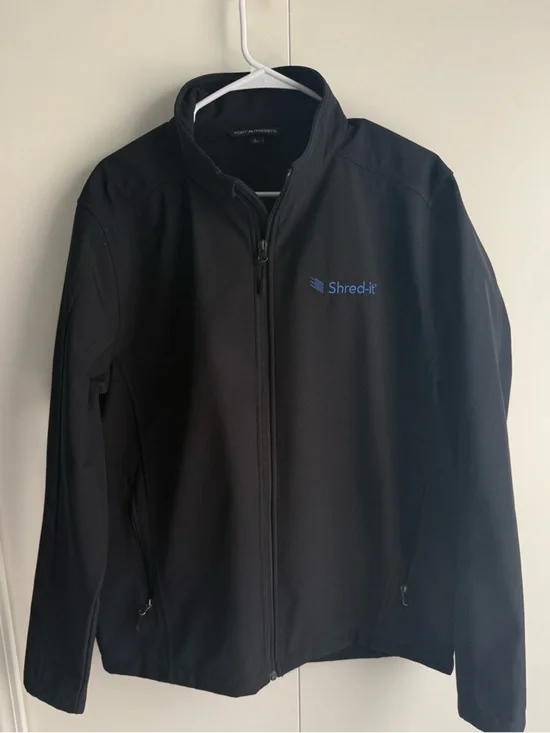 Port Authority Black Softshell Jacket with Shred-it Logo 🤙🏻