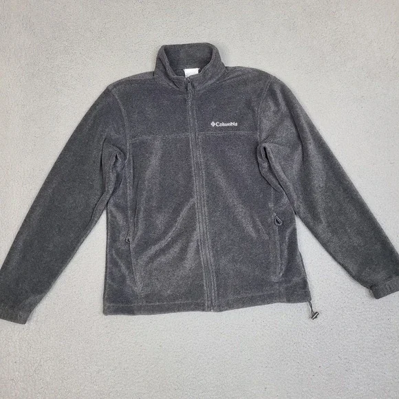 Columbia Steens Mountain Full Zip‎ Fleece Jacket Mens Medium Charcoal Gray