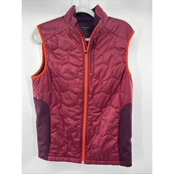 Brooks Shield Hybrid‎ Vest 3.0 Men's Medium Red Full Zip/Pockets Lightweight