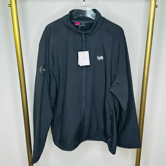 New LYFT Driver Club 1k Jacket Men's 4XL Full Zip Soft Shell Fleece Black