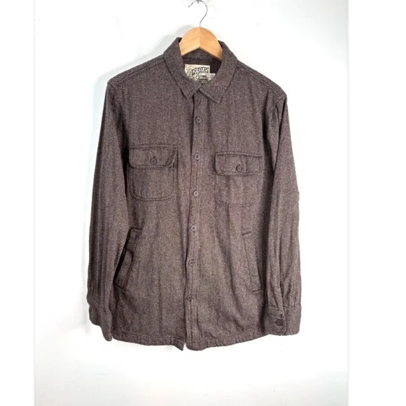 Grayers Outdoor Garments Cold Weather Rated Shirt Jacket M Brown Twill Button Up