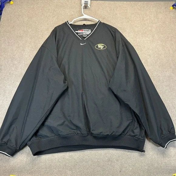 Wake Forest Football Pullover Jacket Men's 3XL Nike Center Swoosh Windbreaker