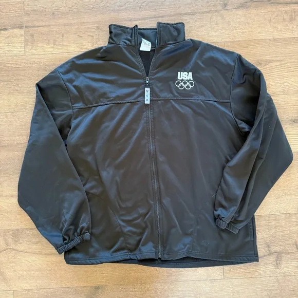 USA‎ OLYMPICS zip up jacket black