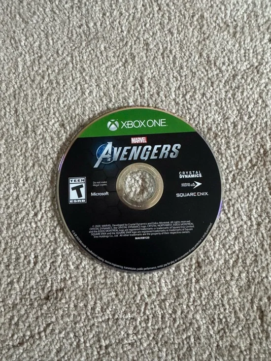 Microsoft Xbox One Avengers Game Disc - Black & Green