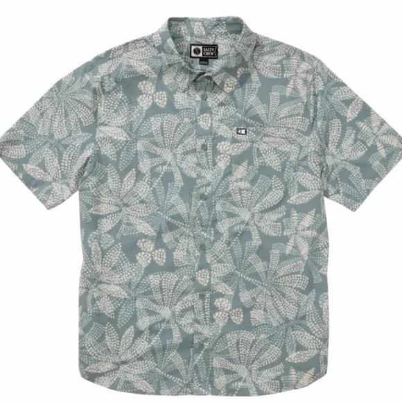 DRIFTER BOYS UV BUTTON UP - ATLANTIC GREEN Large