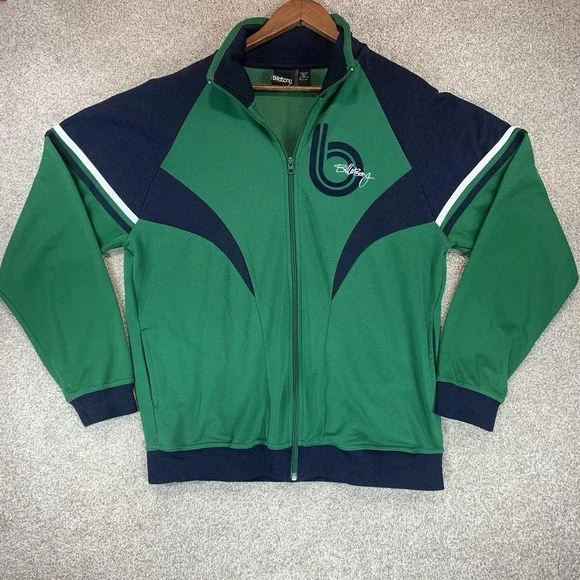 VTG Y2K Billabong Zip Up Jacket XL Green Blue Logo‎