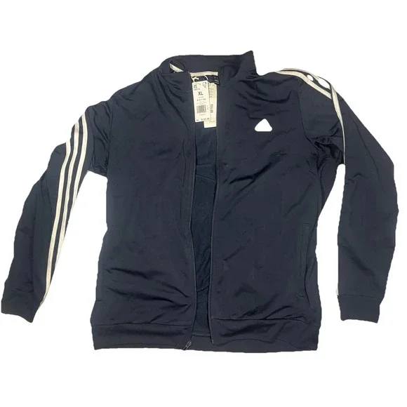 Adidas Mens XL Track Suit, Jacket +‎ Pants,  Dark Blue/White H46100 - H46106