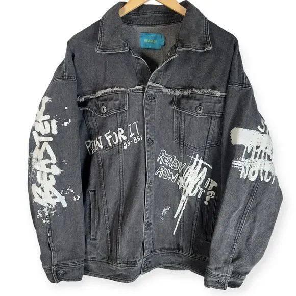 Beaster Denim Jacket Ghost Face‎ Men's Large