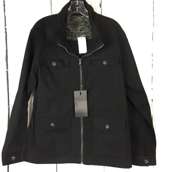 Craft + Flow Men’s Black Jacket Zipper Front‎