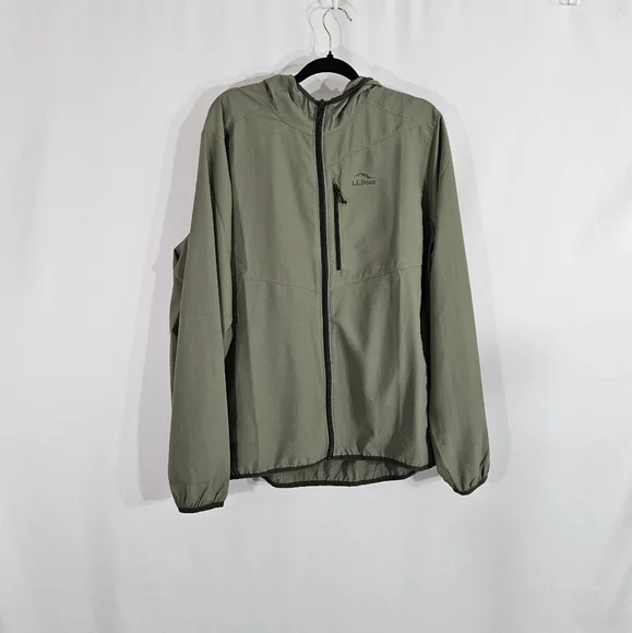 L.L. Bean Green Light Weight No Fly Zone Jacket Mens Size X Large