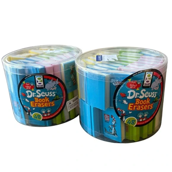 Dr. Seuss Mini Book Erasers Teachers Library Birthday Party Favors Lot of 96