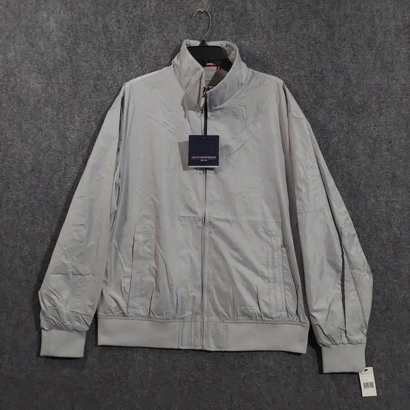 Weatherproof Regatta Jacket Mens XL Gray Windbreaker Water‎ Repellent Nautical