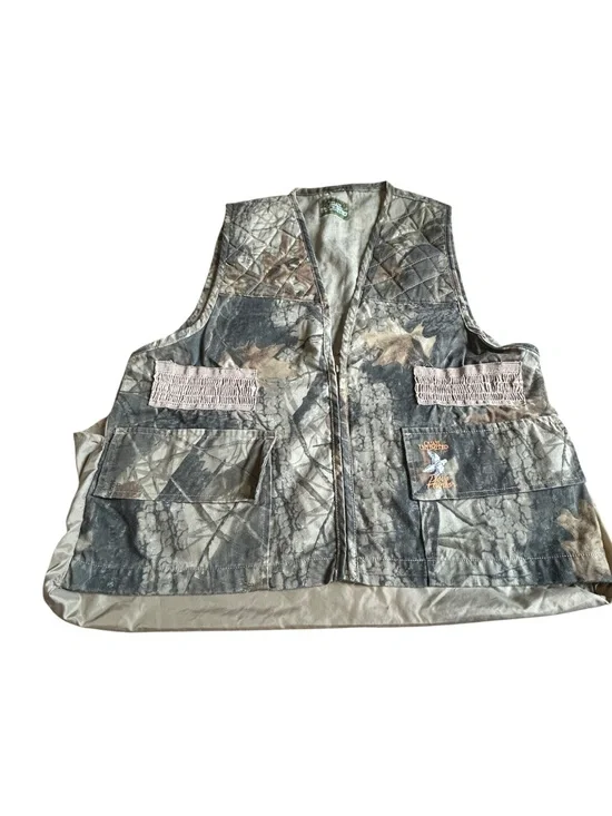 Quail Unlimited Dove Hunter Camo Hunting Utility Vest Vintage